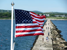 Thousands of locals and visitors alike enjoy the Rockland Breakwater each year